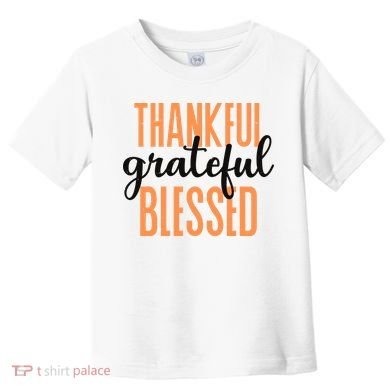 Thankful Grateful Blessed Vintage Thanksgiving Toddler T-Shirt