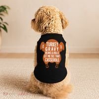 Turkey Gravy Beans And Rolls FunnyThanksgiving Doggie Tank thumb 2