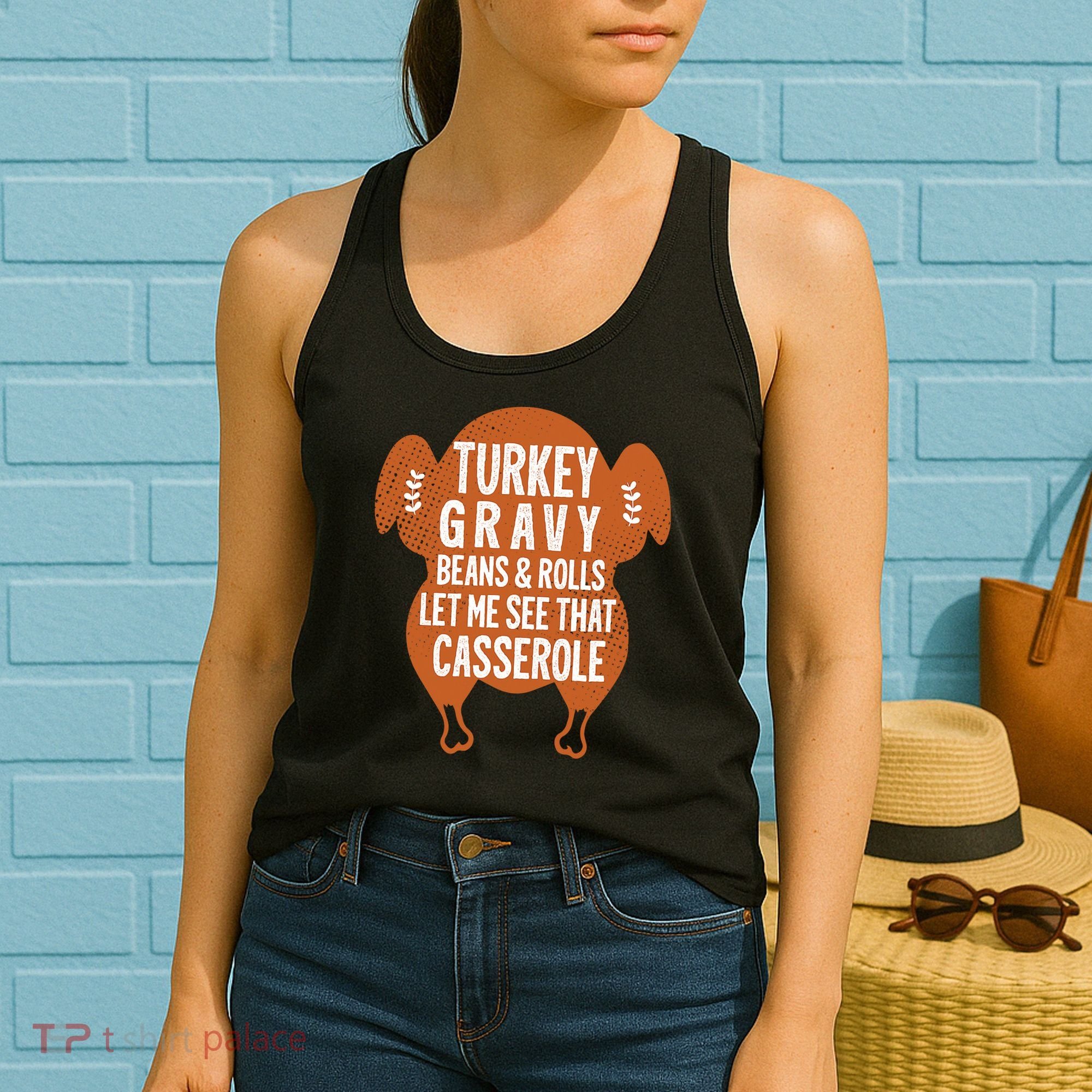 Turkey Gravy Beans And Rolls FunnyThanksgiving Women's Tank Top