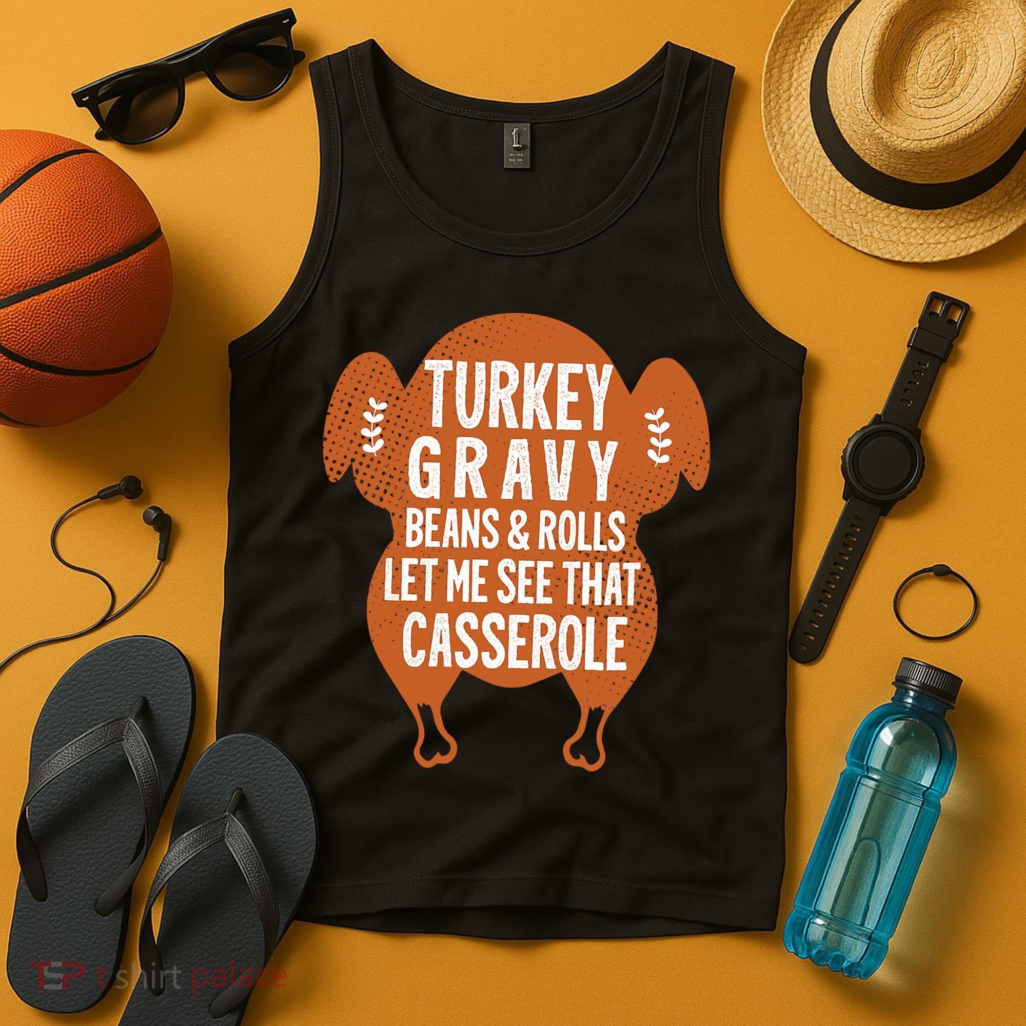 Turkey Gravy Beans And Rolls FunnyThanksgiving Tank Top