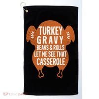 Turkey Gravy Beans And Rolls FunnyThanksgiving Golf Towel thumb 0