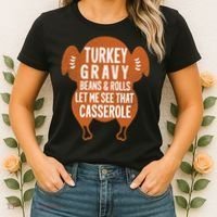 Turkey Gravy Beans And Rolls FunnyThanksgiving Women's T-Shirt thumb 2