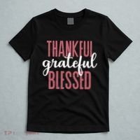 Thankful Grateful Blessed Cute Holiday T-Shirt thumb 5
