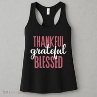 Thankful Grateful Blessed Cute Holiday Women's Tank Top thumb 3