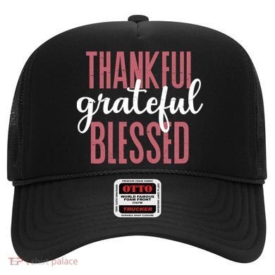 Thankful Grateful Blessed Cute Holiday Hat