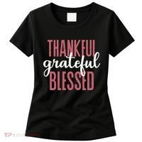 Thankful Grateful Blessed Cute Holiday Women's T-Shirt thumb 0