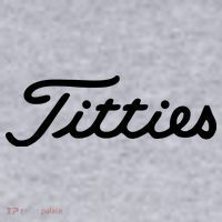 Titties Golf Bachelor Party Funny Golfing Gift Parody Women's Racerback Cropped Tank thumb 2