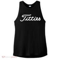 Titties Golf Bachelor Party Funny Golfing Gift Parody Ladies PosiCharge Tri-Blend Wicking Tank thumb 0