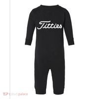 Titties Golf Bachelor Party Funny Golfing Gift Parody Infant Fleece One Piece thumb 0