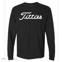 Titties Golf Bachelor Party Funny Golfing Gift Parody Comfort Colors Heavyweight Long Sleeve T-Shirt thumb 0