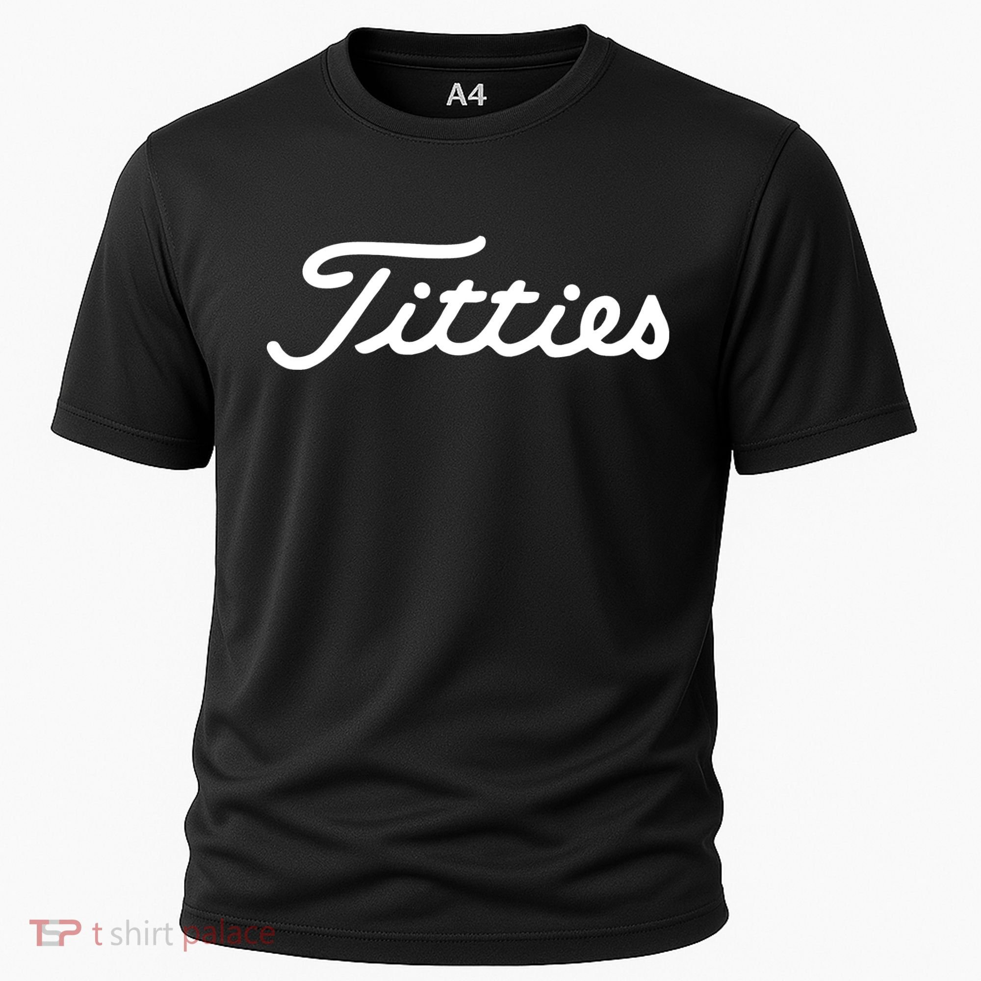 Titties Golf Bachelor Party Funny Golfing Gift Parody Cooling Performance Crew T-Shirt