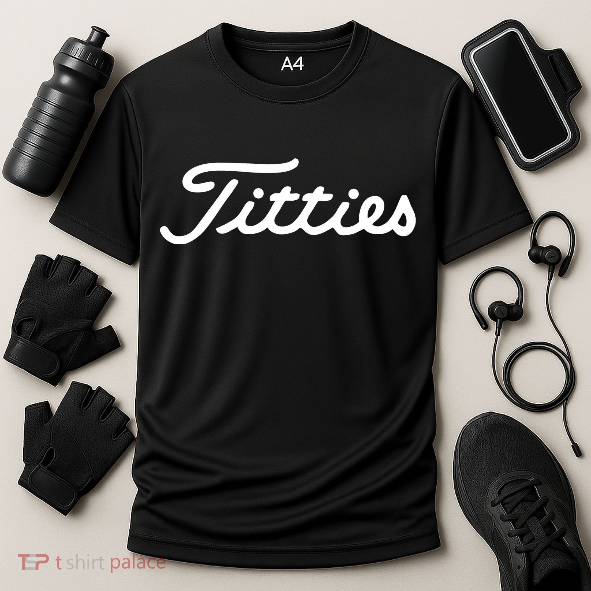 Titties Golf Bachelor Party Funny Golfing Gift Parody Cooling Performance Crew T-Shirt