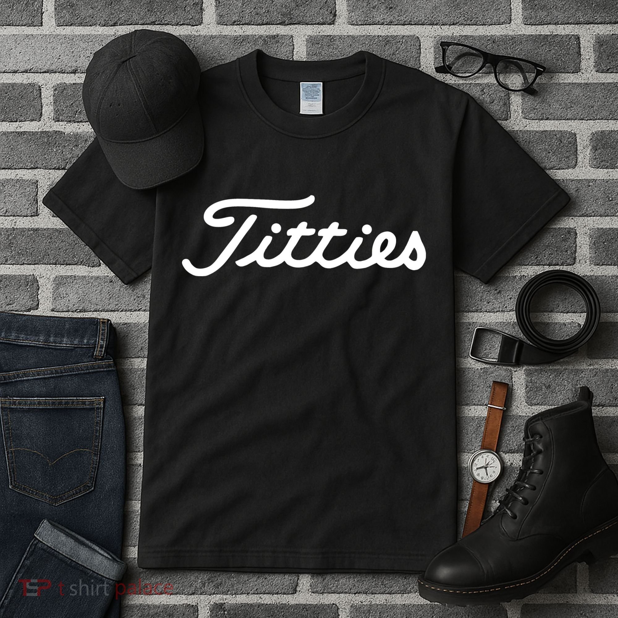 Titties Golf Bachelor Party Funny Golfing Gift Parody Tall T-Shirt