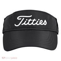 Titties Golf Bachelor Party Funny Golfing Gift Parody Adult Drive Performance Visor thumb 0