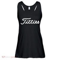 Titties Golf Bachelor Party Funny Golfing Gift Parody Ladies Essential Flowy Tank thumb 0