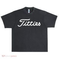 Titties Golf Bachelor Party Funny Golfing Gift Parody Urban Oversized Heavyweight T-Shirt thumb 0