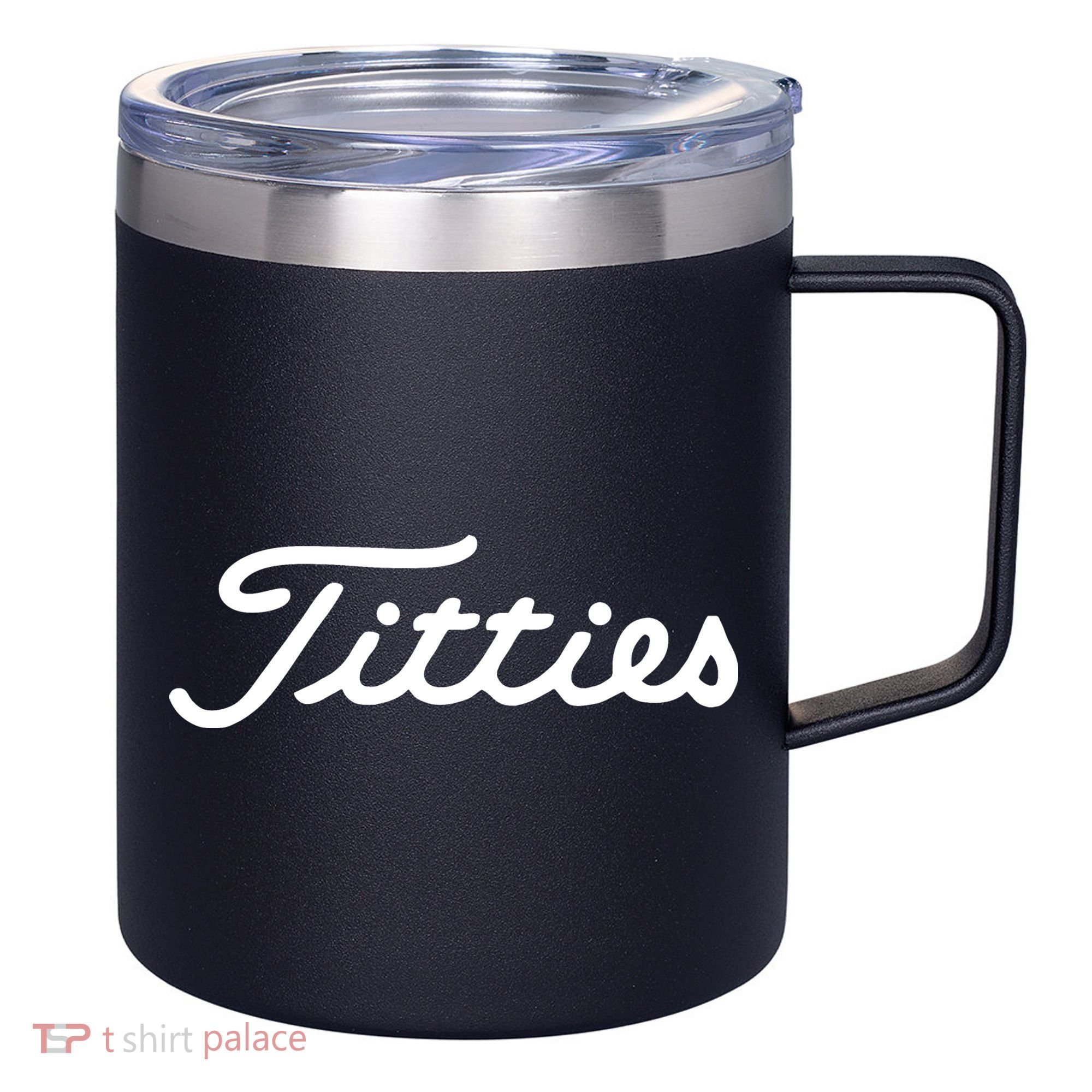 Titties Golf Bachelor Party Funny Golfing Gift Parody 12oz Stainless Steel Coffee Mug
