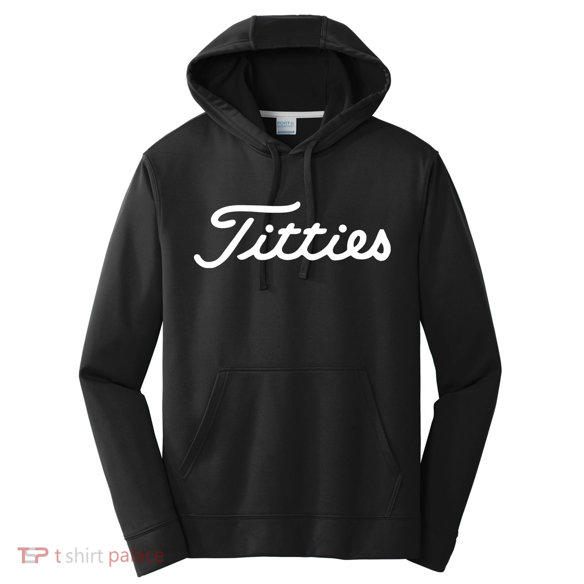 Titties Golf Bachelor Party Funny Golfing Gift Parody Performance Fleece Hoodie
