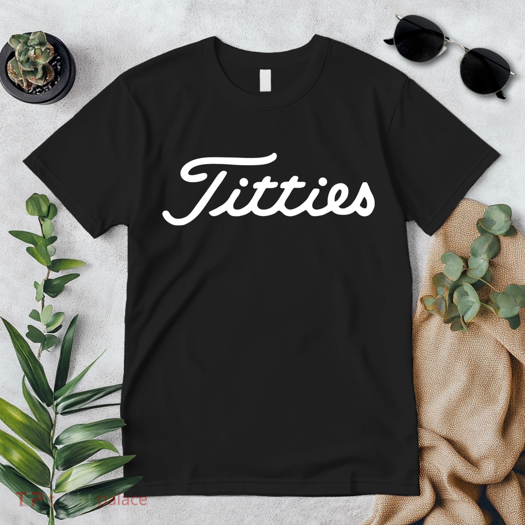 Titties Golf Bachelor Party Funny Golfing Gift Parody Premium T-Shirt