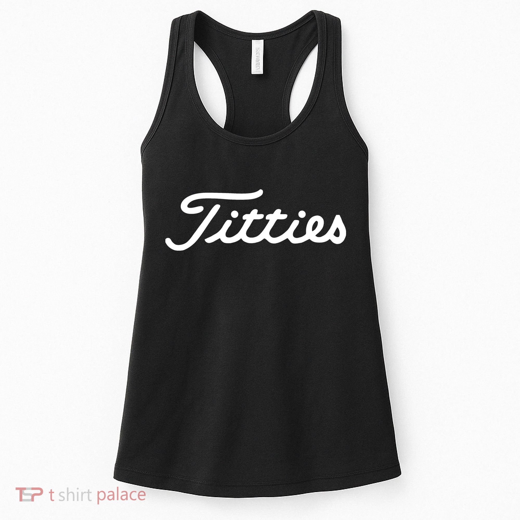 Titties Golf Bachelor Party Funny Golfing Gift Parody Women's Tank Top