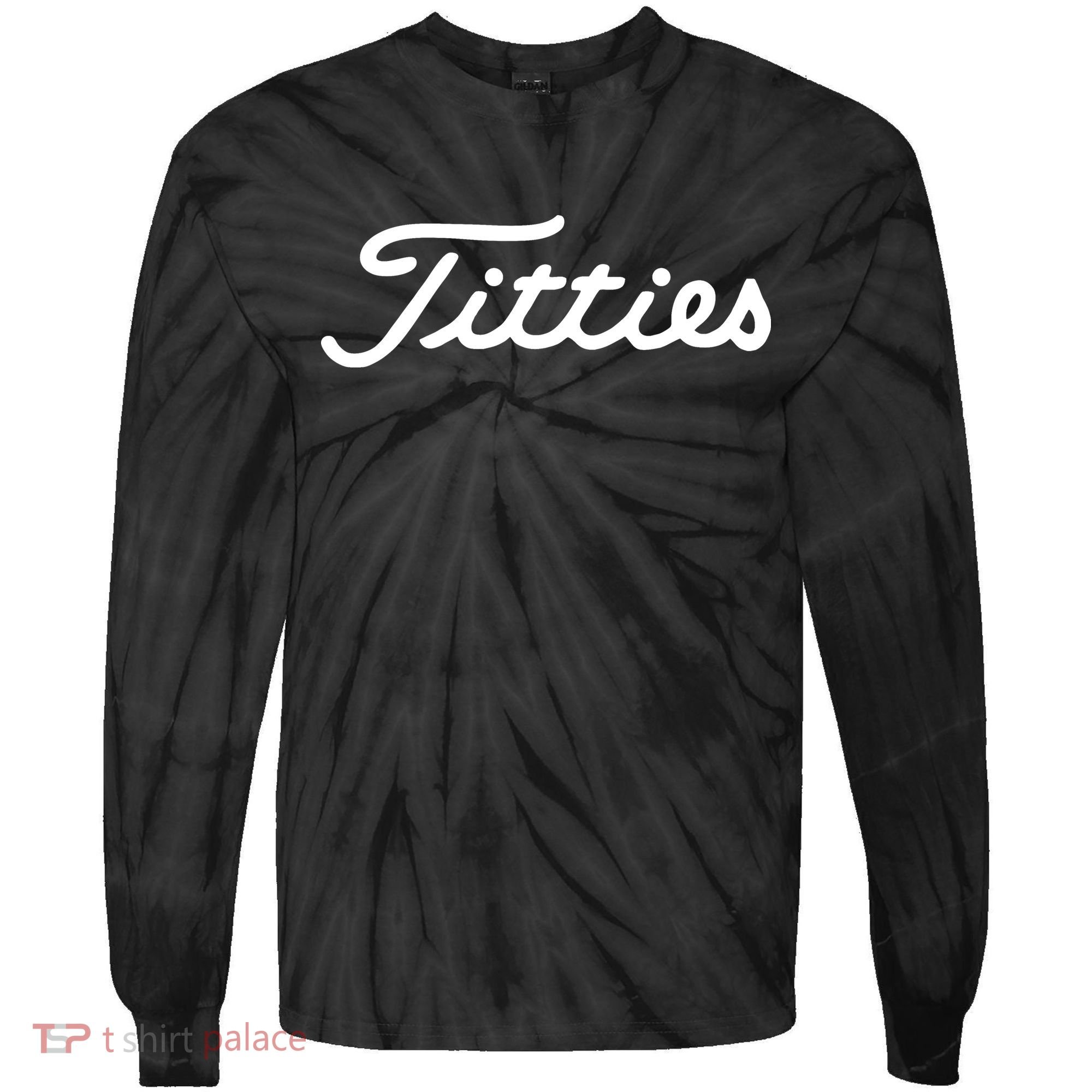 Titties Golf Bachelor Party Funny Golfing Gift Parody Tie-Dye Long Sleeve Shirt