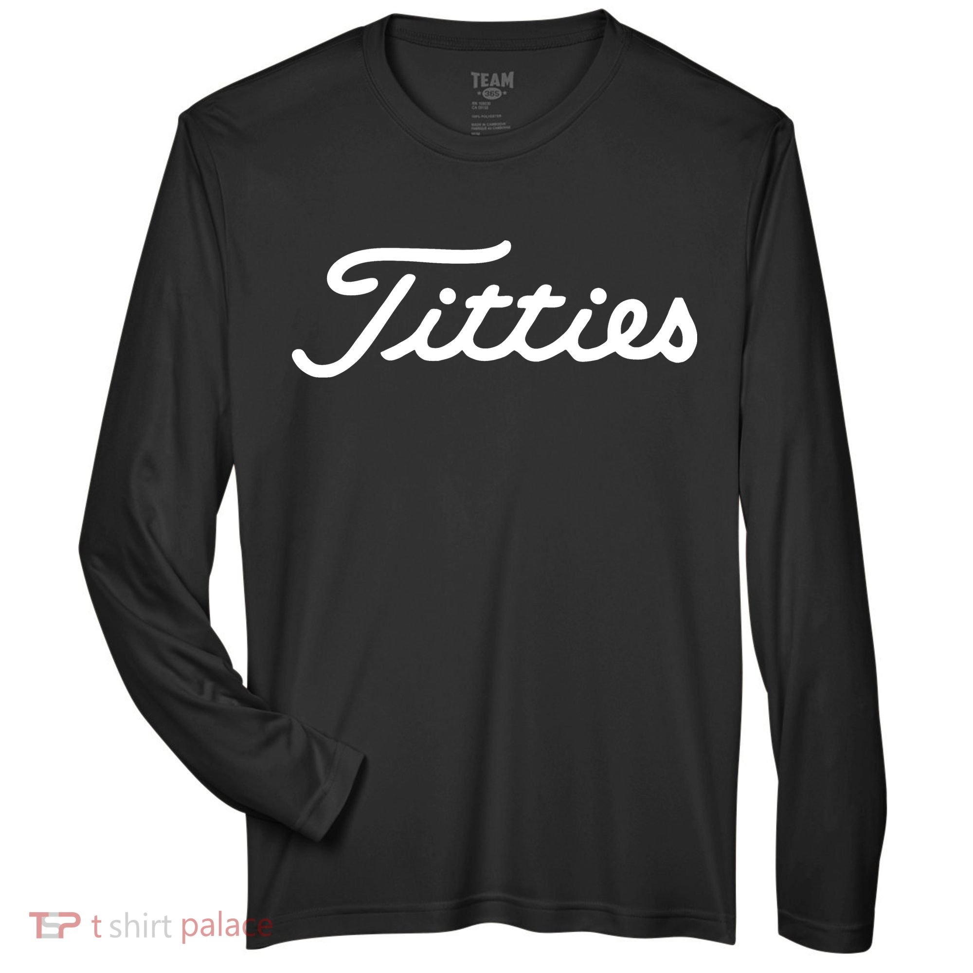Titties Golf Bachelor Party Funny Golfing Gift Parody Zone Performance Long-Sleeve T-Shirt