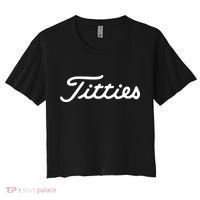 Titties Golf Bachelor Party Funny Golfing Gift Parody Women's Crop Top Tee thumb 0