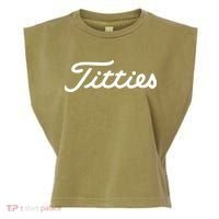 Titties Golf Bachelor Party Funny Golfing Gift Parody Garment-Dyed Women's Muscle Tee thumb 0