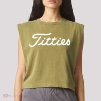 Titties Golf Bachelor Party Funny Golfing Gift Parody Garment-Dyed Women's Muscle Tee thumb 2
