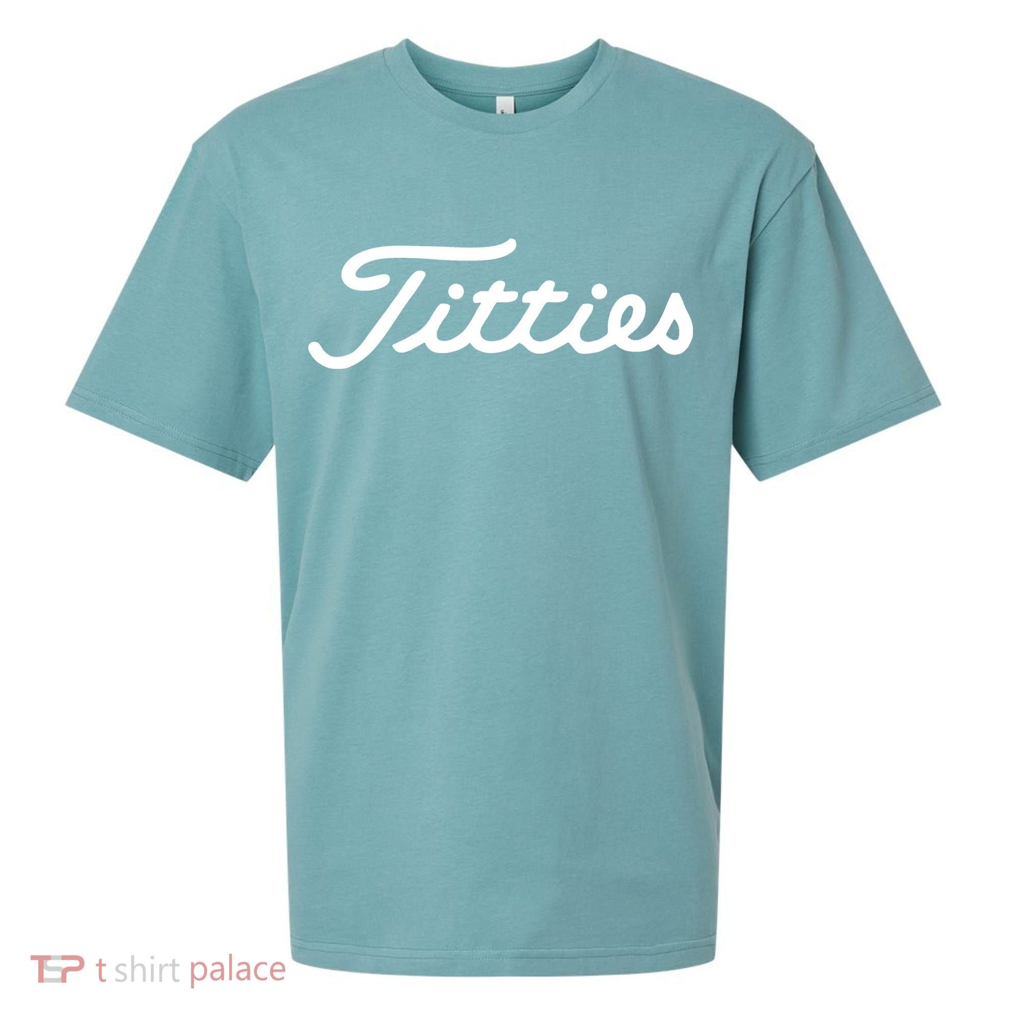 Titties Golf Bachelor Party Funny Golfing Gift Parody Sueded Cloud Jersey T-Shirt