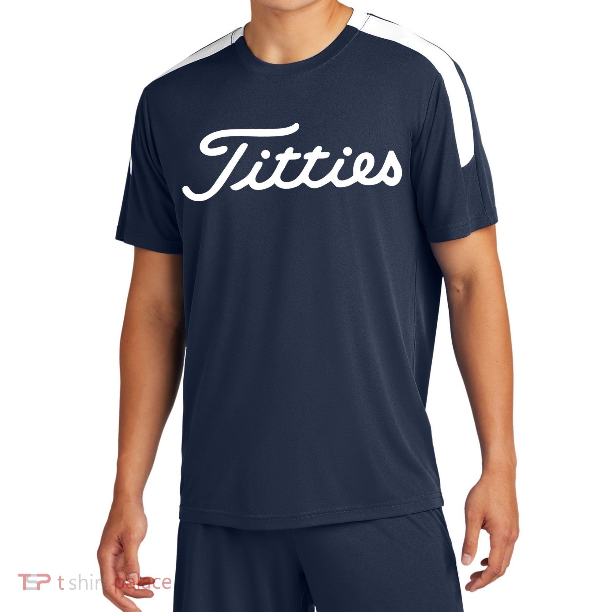 Titties Golf Bachelor Party Funny Golfing Gift Parody Sport-Tek Competitor United Soccer Jersey