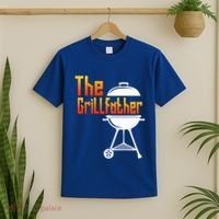 The Grillfather Barbecue Grill Master Smoker Funny Bbq Dad Gift T-Shirt thumb 2