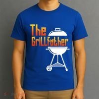 The Grillfather Barbecue Grill Master Smoker Funny Bbq Dad Gift T-Shirt thumb 3