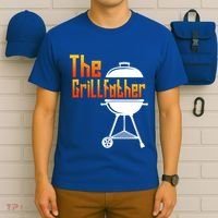 The Grillfather Barbecue Grill Master Smoker Funny Bbq Dad Gift T-Shirt thumb 6