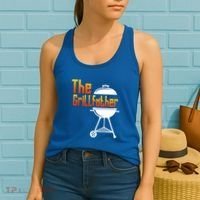 The Grillfather Barbecue Grill Master Smoker Funny Bbq Dad Gift Women's Tank Top thumb 2