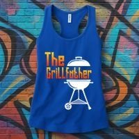 The Grillfather Barbecue Grill Master Smoker Funny Bbq Dad Gift Women's Tank Top thumb 3