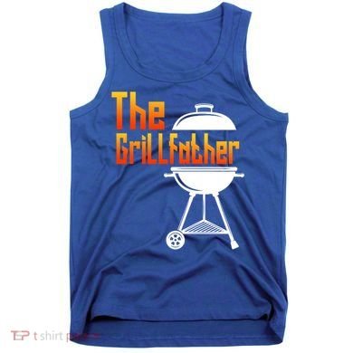 The Grillfather Barbecue Grill Master Smoker Funny Bbq Dad Gift Tank Top