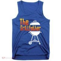 The Grillfather Barbecue Grill Master Smoker Funny Bbq Dad Gift Tank Top thumb 0