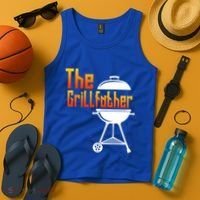 The Grillfather Barbecue Grill Master Smoker Funny Bbq Dad Gift Tank Top thumb 4