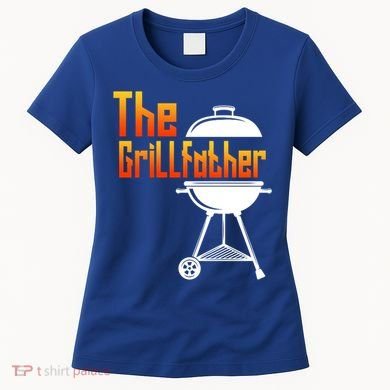The Grillfather Barbecue Grill Master Smoker Funny Bbq Dad Gift Women's T-Shirt