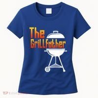 The Grillfather Barbecue Grill Master Smoker Funny Bbq Dad Gift Women's T-Shirt thumb 0