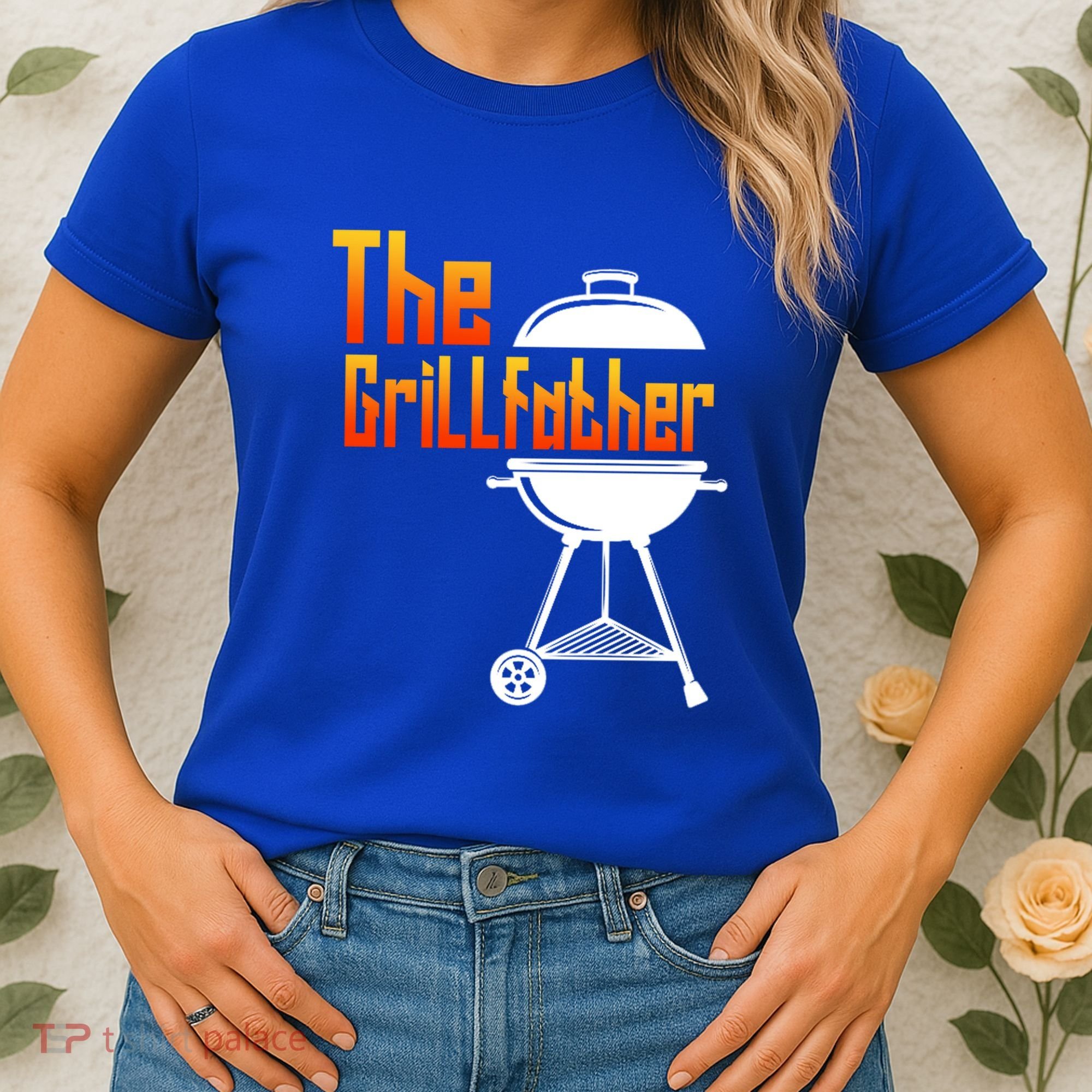 The Grillfather Barbecue Grill Master Smoker Funny Bbq Dad Gift Women's T-Shirt