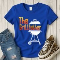 The Grillfather Barbecue Grill Master Smoker Funny Bbq Dad Gift Women's T-Shirt thumb 3