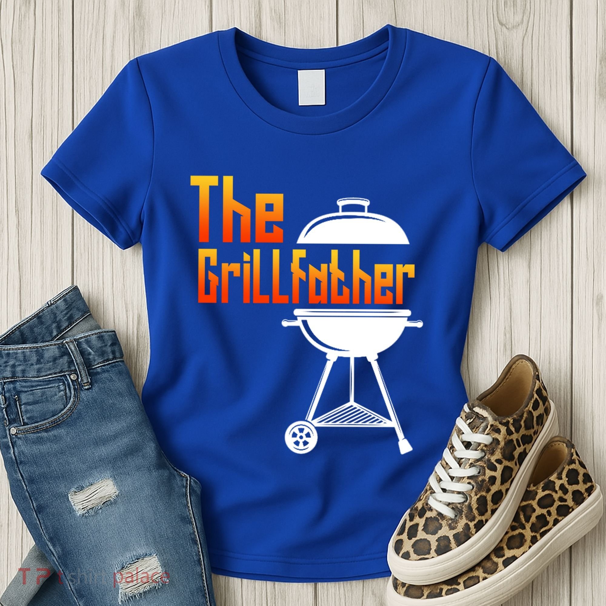 The Grillfather Barbecue Grill Master Smoker Funny Bbq Dad Gift Women's T-Shirt