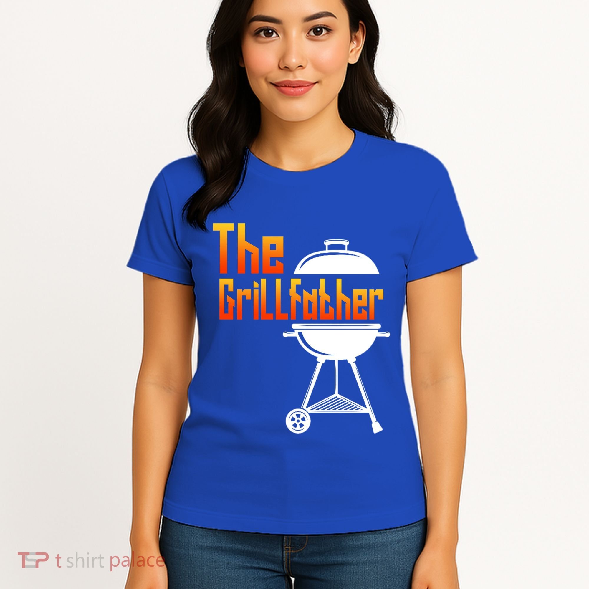 The Grillfather Barbecue Grill Master Smoker Funny Bbq Dad Gift Women's T-Shirt