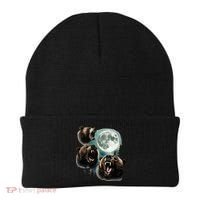 Three Grizzly Bears Howl At Moon Starry Mountain Forest Bear Beanie thumb 0