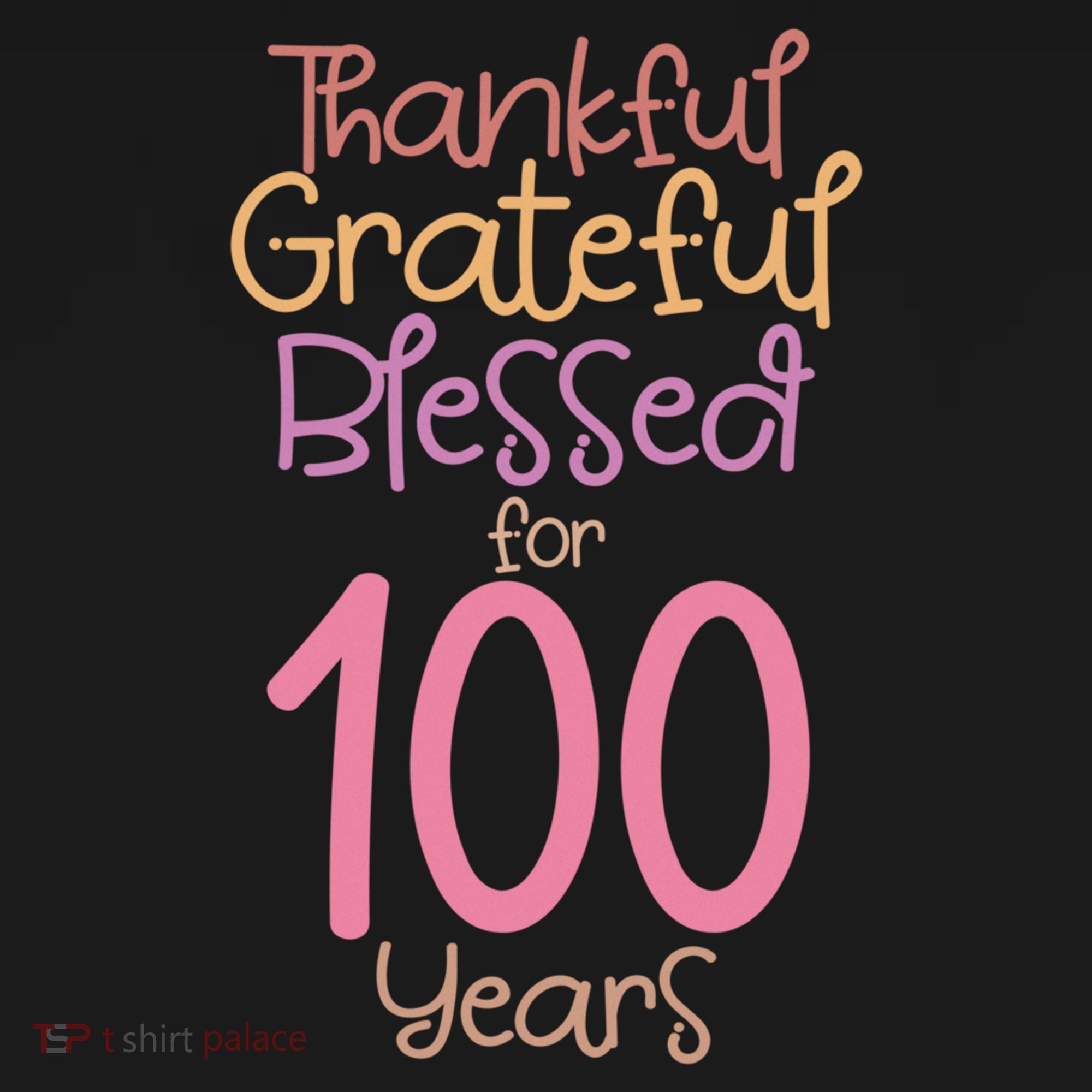 Thankful Grateful Blessed For 100 Years Old 100Th Birthday Gift Doggie Tank