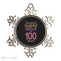 Thankful Grateful Blessed For 100 Years Old 100Th Birthday Gift Ornament thumb 0