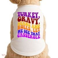 Turkey Gravy Beans And Rolls Let Me See That Casserole Doggie Tank thumb 0