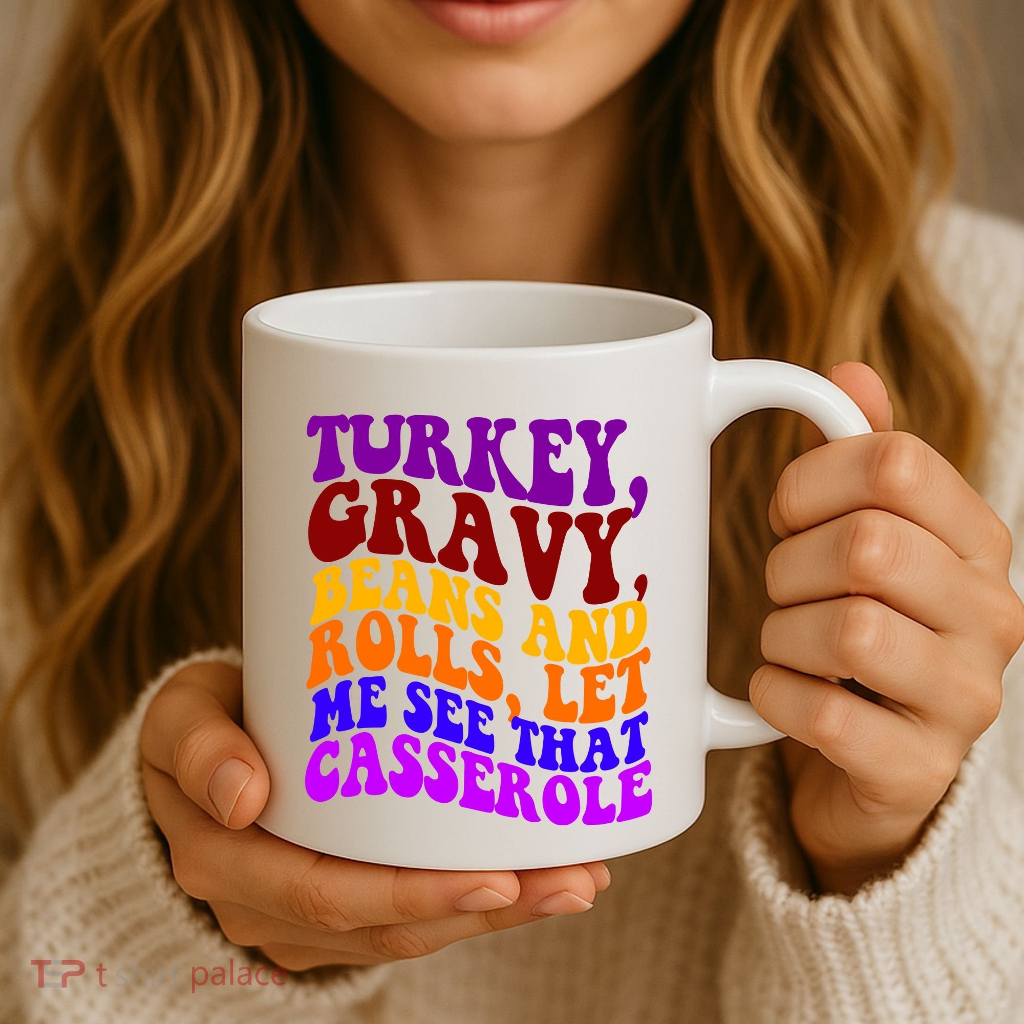 Turkey Gravy Beans And Rolls Let Me See That Casserole Coffee Mug